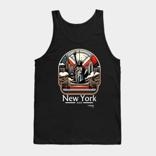 Empire State of Mind: Night - American Vintage Retro style USA State Tank Top